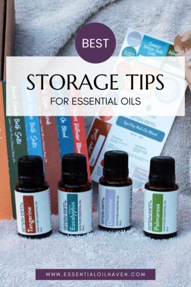 essential oil bottles storage tips