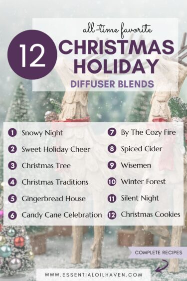 12 christmas diffuser blend recipes aromatherapy essential oils