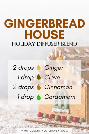 Holiday Essential Oils Diffuser Blend Gingerbread House