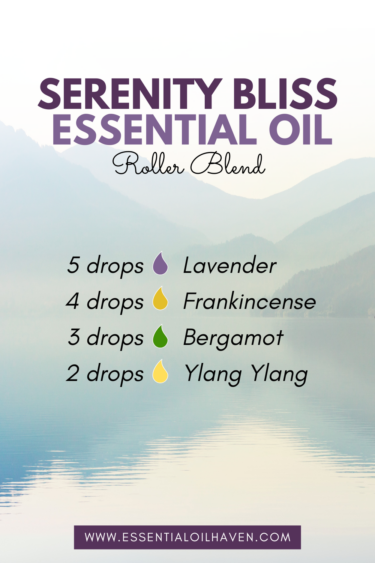 serenity bliss DIY essential oil roller blend recipe