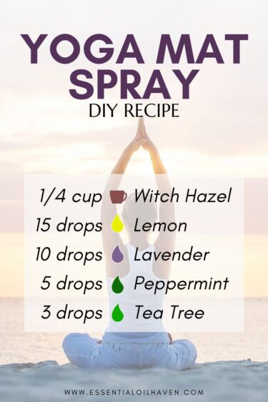 yoga mat cleaning spray recipe with essential oils