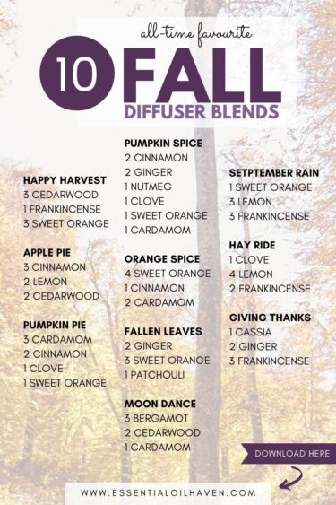 diffuser blend recipes for fall essential oils