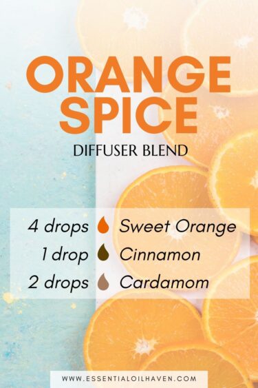 fall diffuser blends, orange spice recipe with essential oils