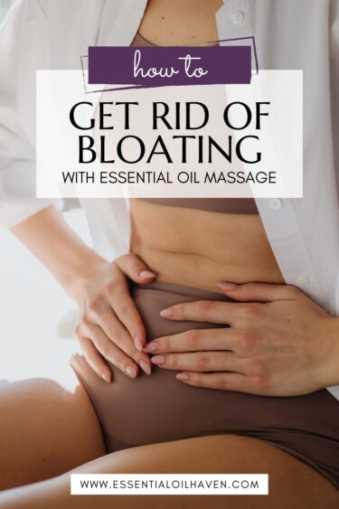 bloated belly home remedy with essential oils massage