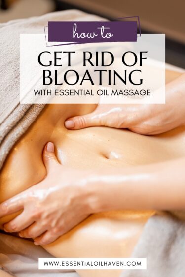 bloated belly massage with essential oils