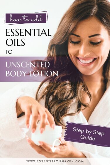 how to add essential oils to unscented body lotion