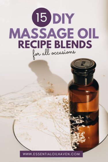 DIY massage oil recipe blends with essential oils