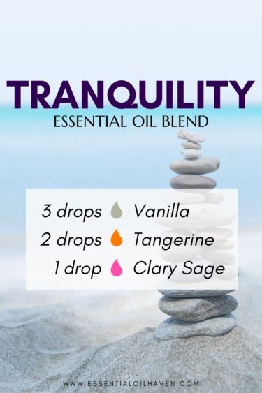 tranquility essential oil blend with vanilla