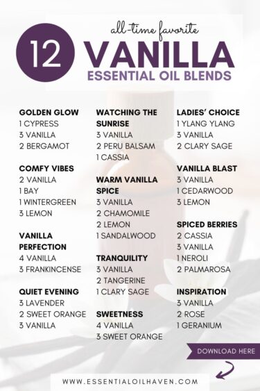 vanilla essential oil blends 