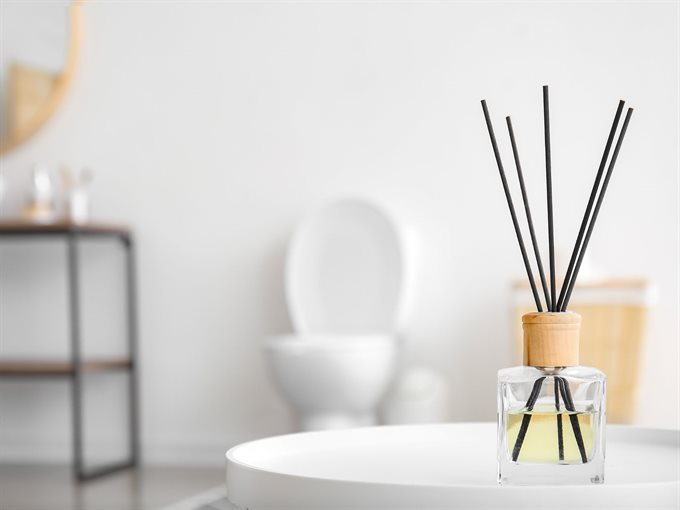 reed diffuser in the bathroom