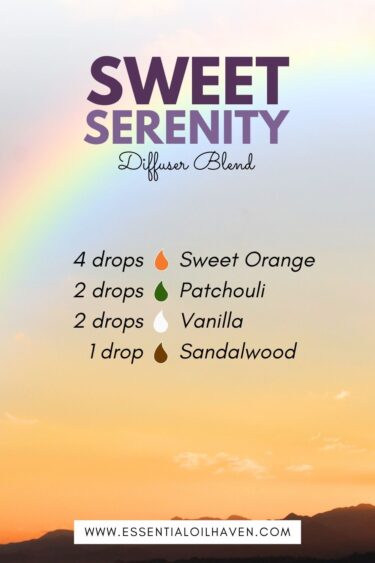 Calming essential oil recipe with Patchouli