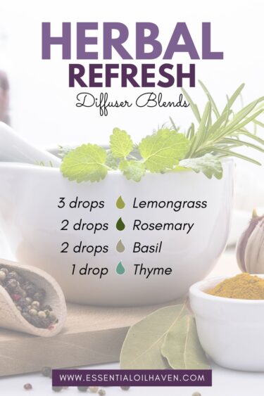 lemongrass diffuser blend herbal refresh