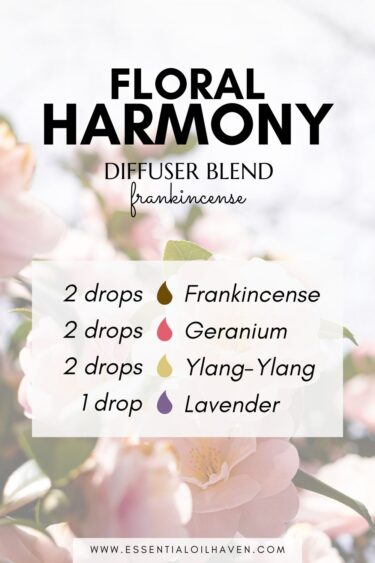 floral harmony frankincense diffuser blend