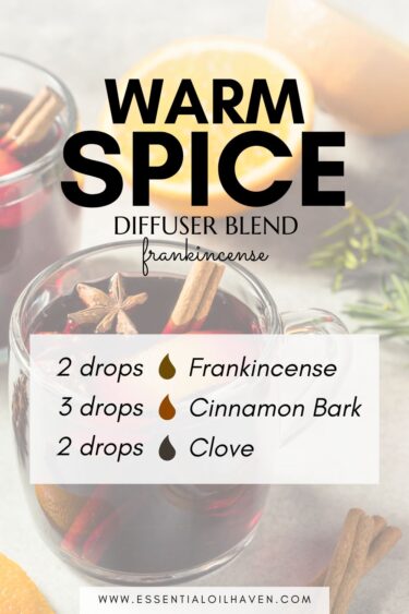 warm spice frankincense diffuser blend